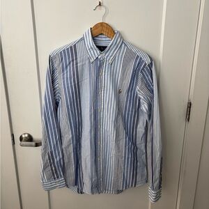 Ralph Lauren Blue and White Striped Shirt